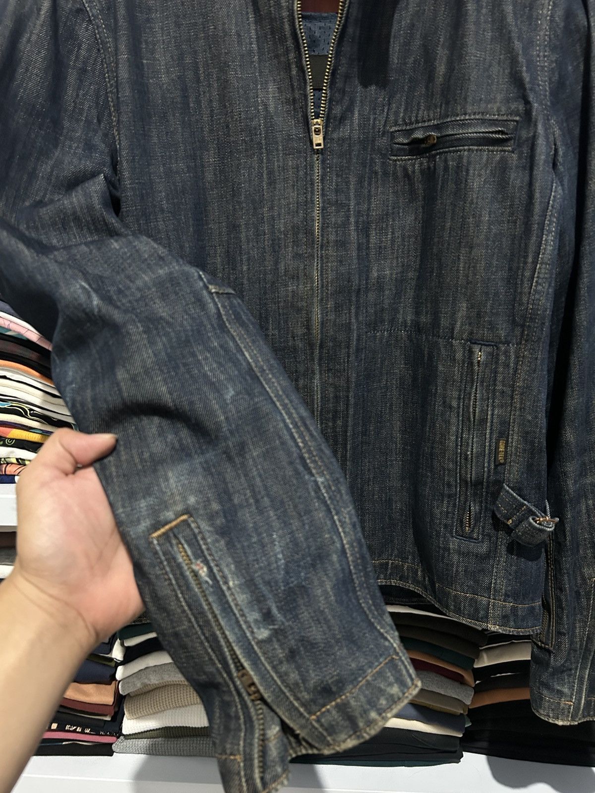 Japanese Brand Power age Motor Cycle denim Gore-tex Size US XL / EU 56 / 4 - 2 Thumbnail