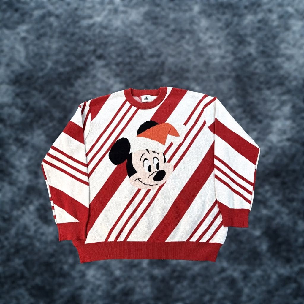Disney VINTAGE Disney Christmas Mickey Mouse Sweater XL Men’s Red Crew Neck Pullover Knit Graphic Print Christmas Theme Holiday Holiday 2023? Size US XL / EU 56 / 4 - 1 Thumbnail