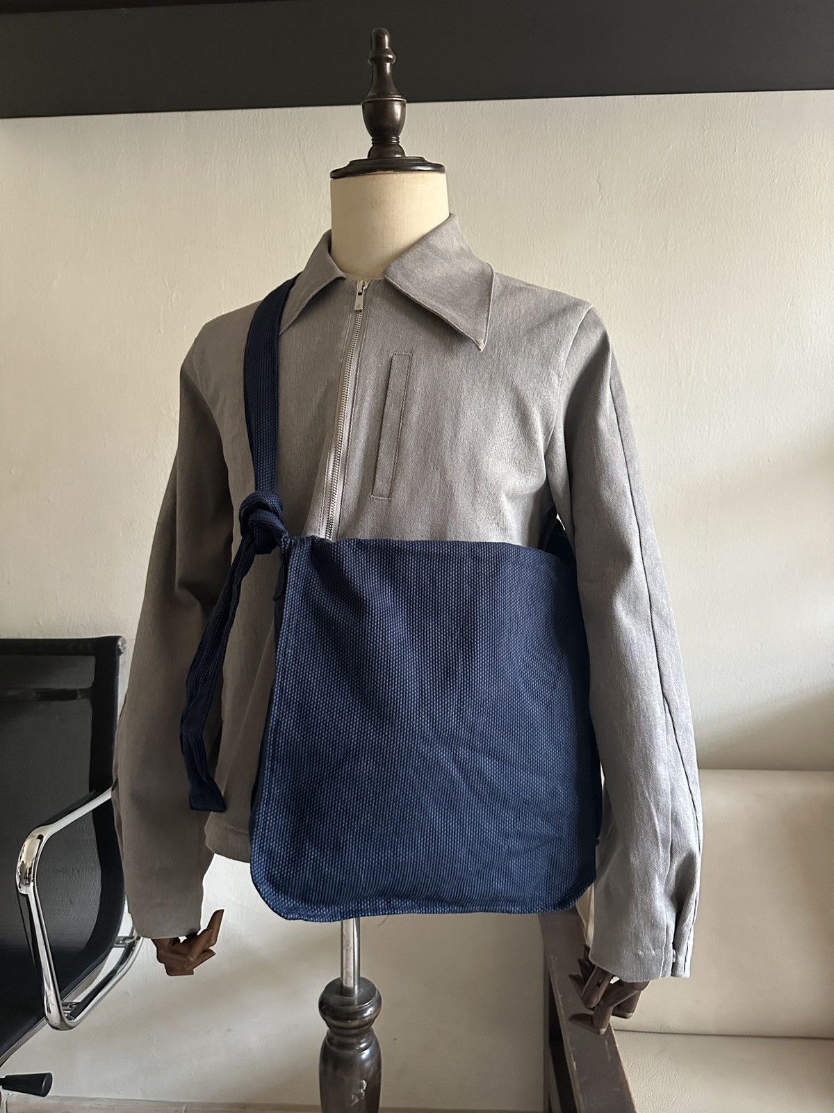 Japanese Brand 1990s Japanese Indigo Zudabukuro Kendo Sling Bag Size ONE SIZE - 9 Thumbnail