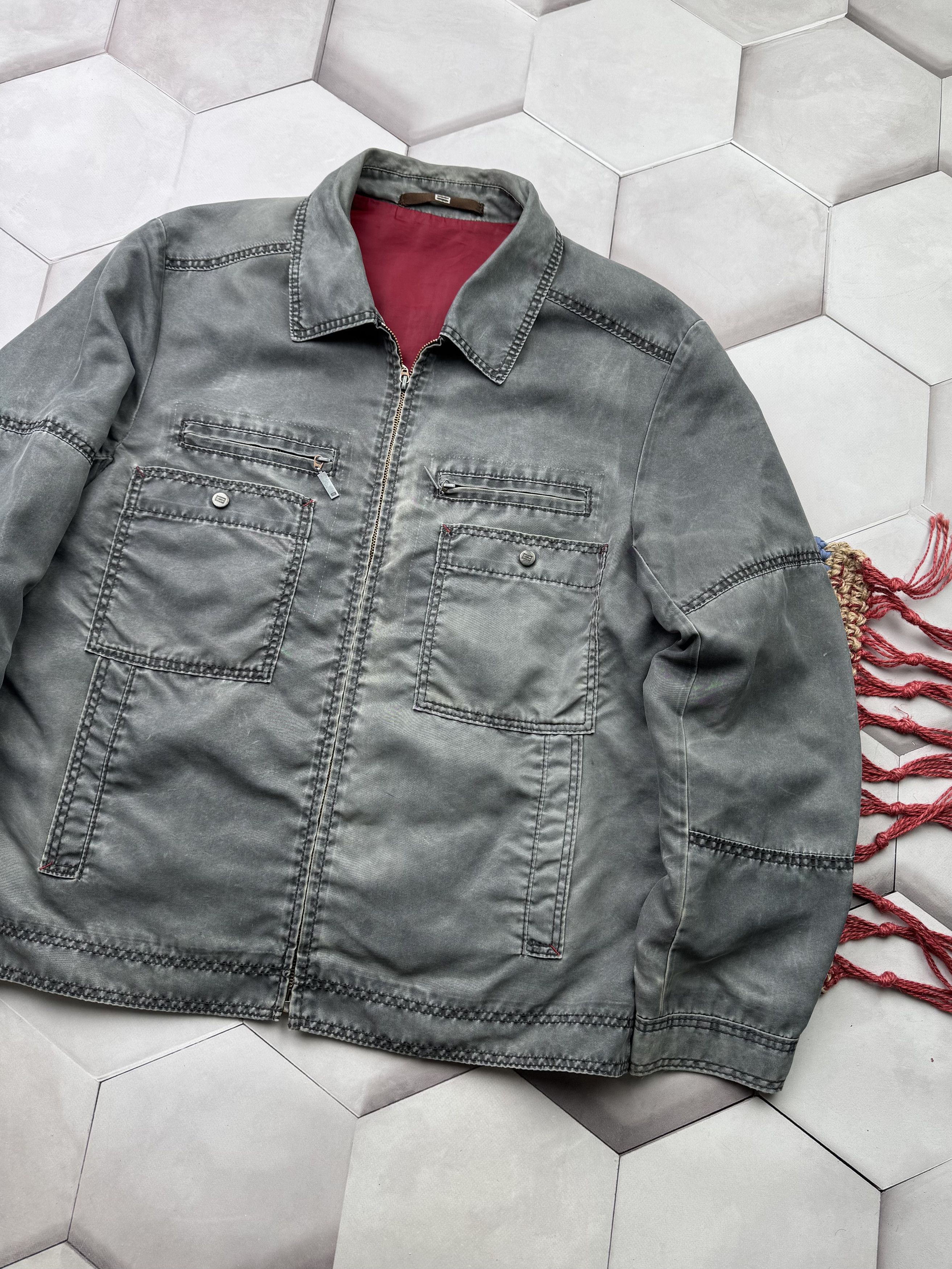 Japanese Brand Vintage Faded Garment Dyed Jacket Red Lining Size US XL / EU 56 / 4 - 3 Thumbnail