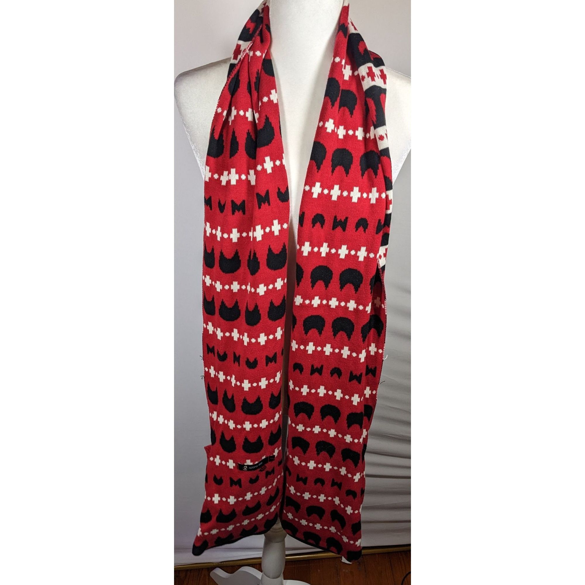 Other Azona A02 Black And Red Reversible Cat Scarf With Pockets Size ONE SIZE - 12 Thumbnail