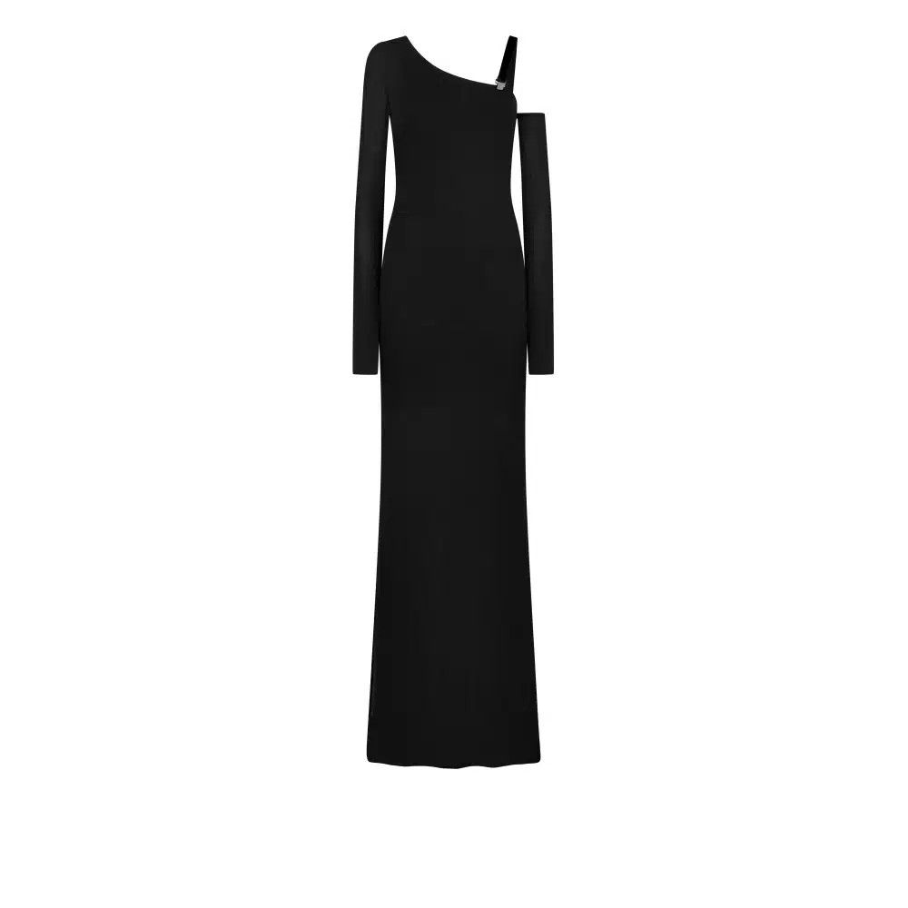 Tom Ford o1loc1c0625 ABJ724 Evening Viscose Dress in Black Size XS / US 0-2 / IT 36-38 - 1 Thumbnail
