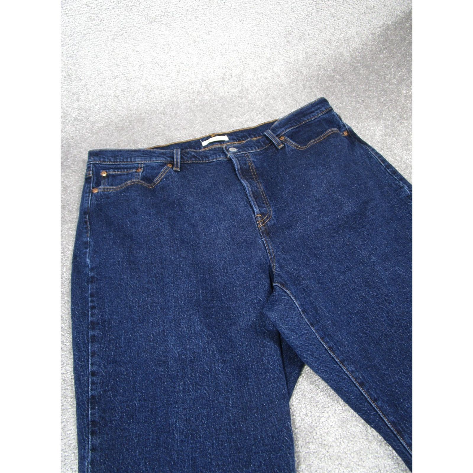 Levi's Levi's Jeans Womens Plus 41" Waist High Rise Dark Wash Denim Straight Blue Size 27" / US 4 / IT 40 - 2 Thumbnail