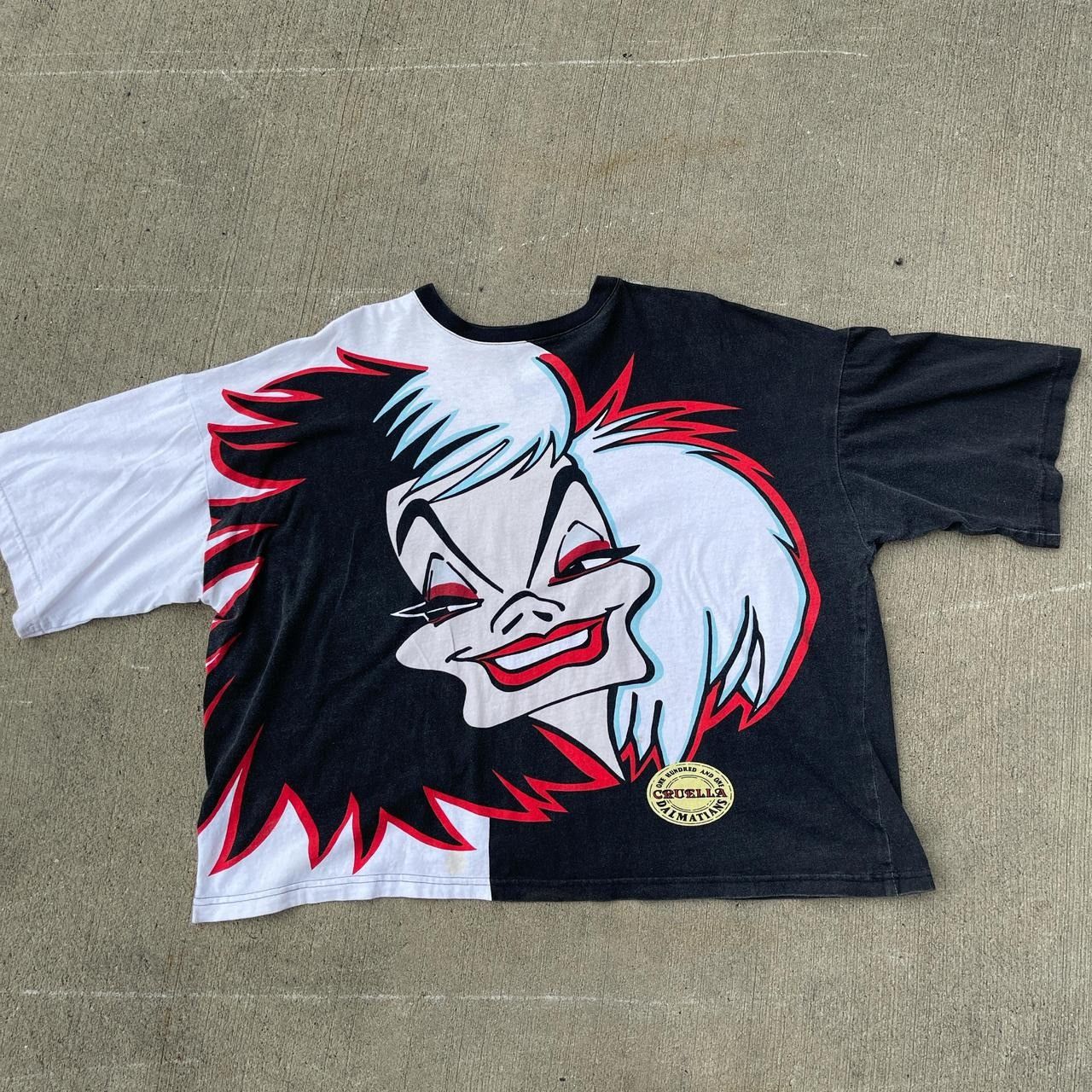 Vintage Disney villians cruella Deville AOP boxy fit tee