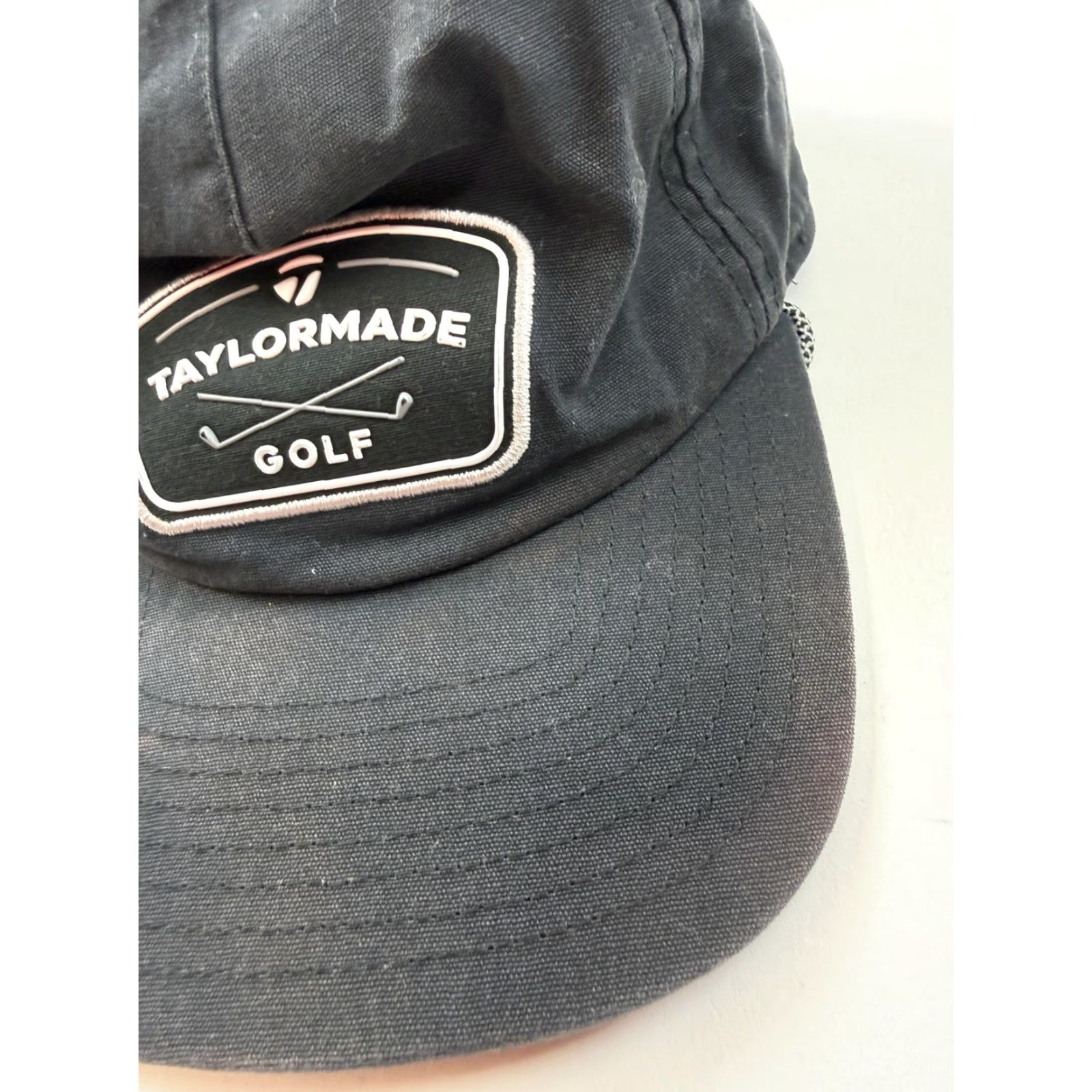 TaylorMade TaylorMade Golf Hat Cap Snap Back Mens 7 1/4 Black Rope Twill Patch Adjustable Size ONE SIZE - 3 Thumbnail