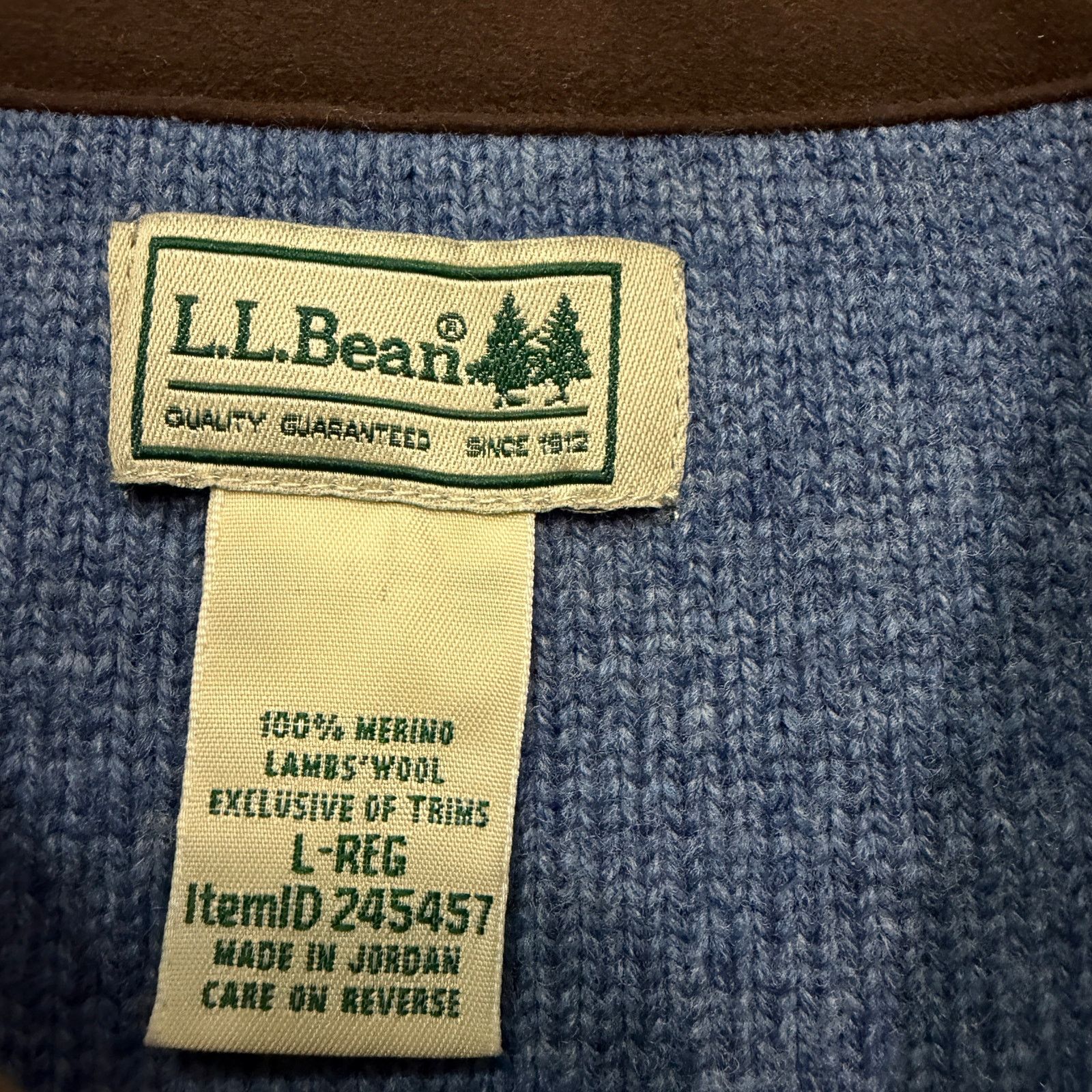 L.L. Bean LL Bean Waterfowl Sweater Vest Men's Large Blue Lambswool Size US L / EU 52-54 / 3 - 4 Thumbnail