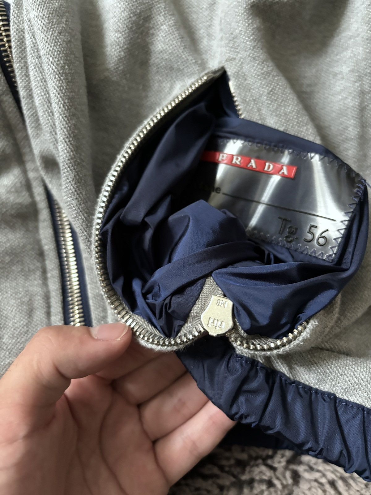 Prada × Vintage Prada jacket vintage red tab double side nylon blue bomvers Size US L / EU 52-54 / 3 - 12 Thumbnail