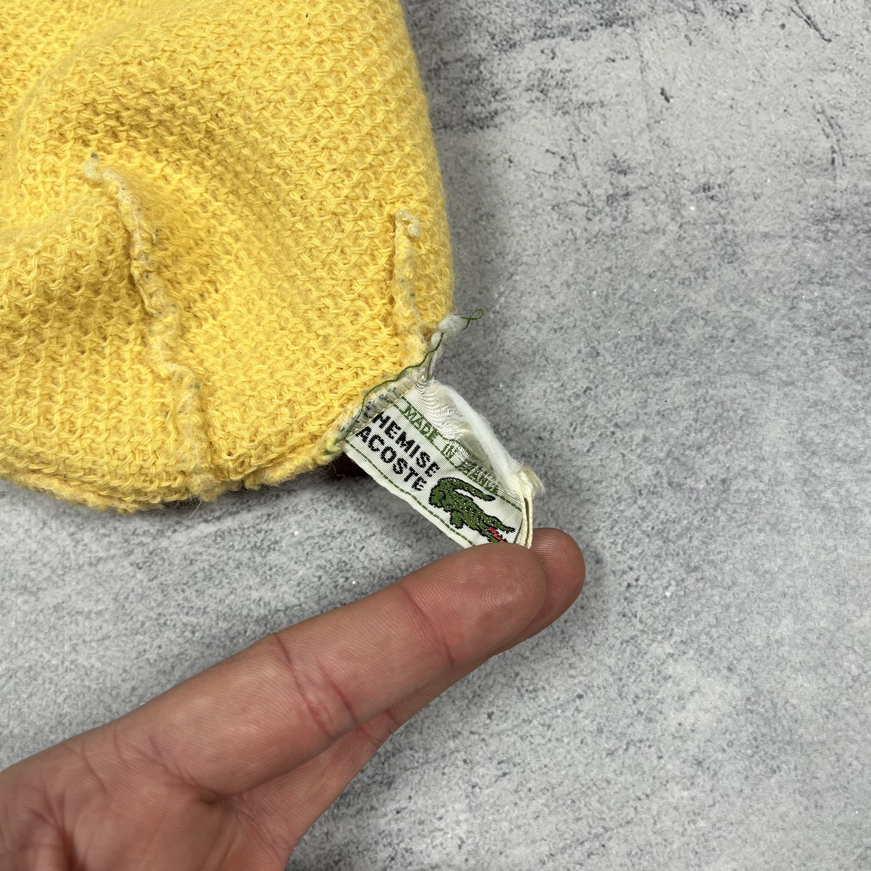 Lacoste Vintage Lacoste Chemise Yellow Beanie Hat 90’s Size ONE SIZE - 6 Thumbnail