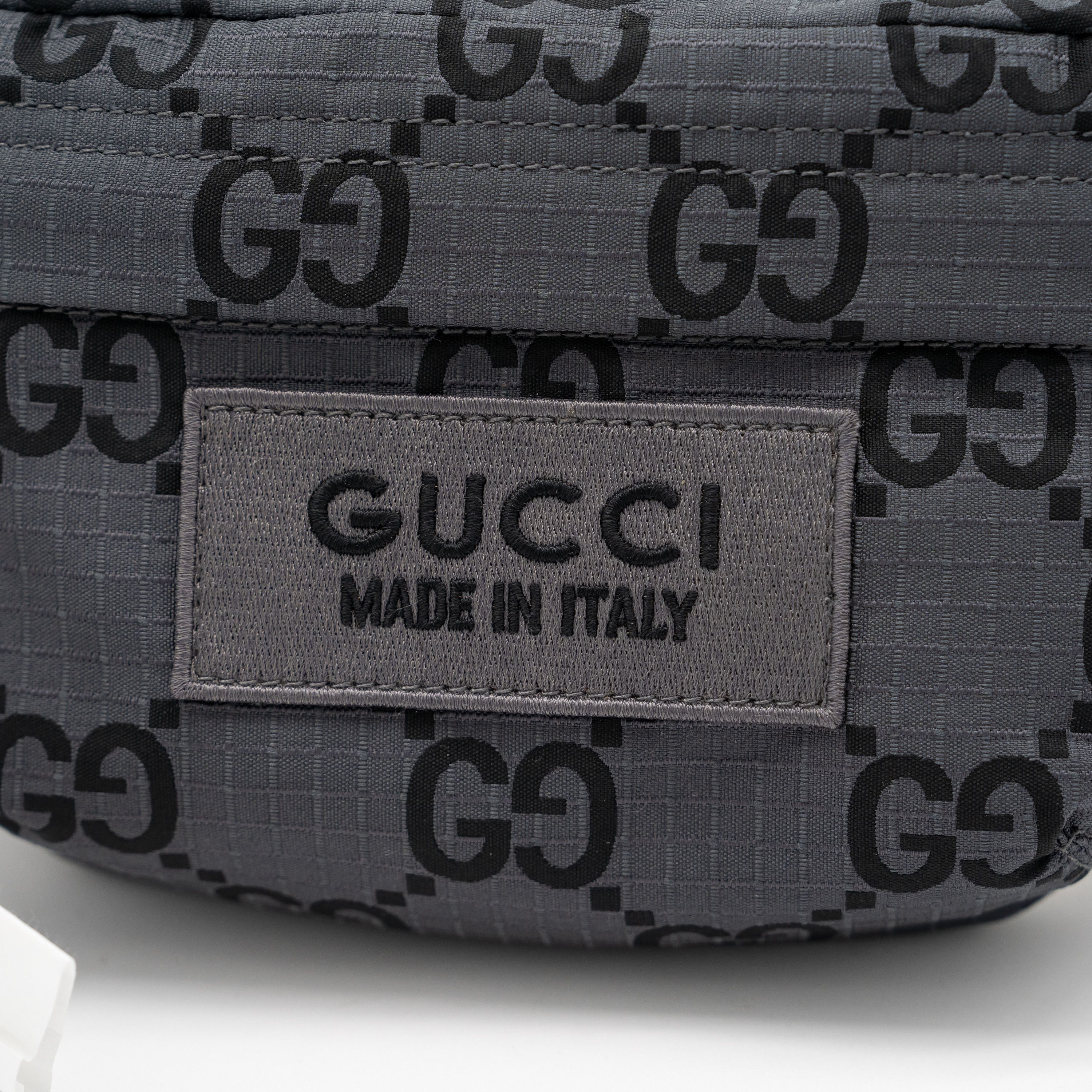 Gucci Gucci Grey GG Nylon Ripstop Belt Bag Black Size ONE SIZE - 3 Thumbnail