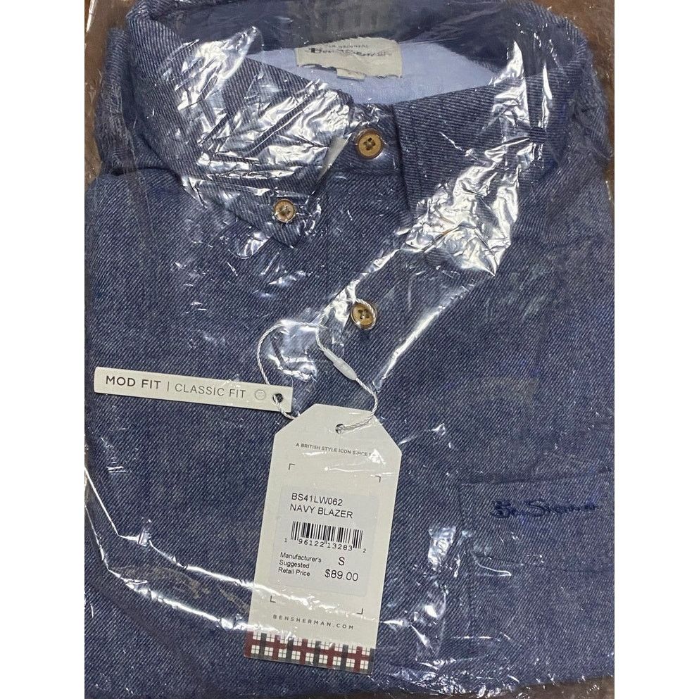 Ben Sherman Ben Sherman Mod/Classic Fit Blue Chambray Button Down Shirt Size US S / EU 44-46 / 1 - 6 Thumbnail
