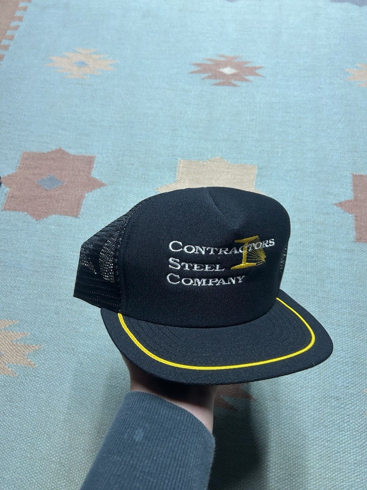 Vintage 80s trucker hat contractors steel company made USA snapback Size ONE SIZE - 1 Thumbnail