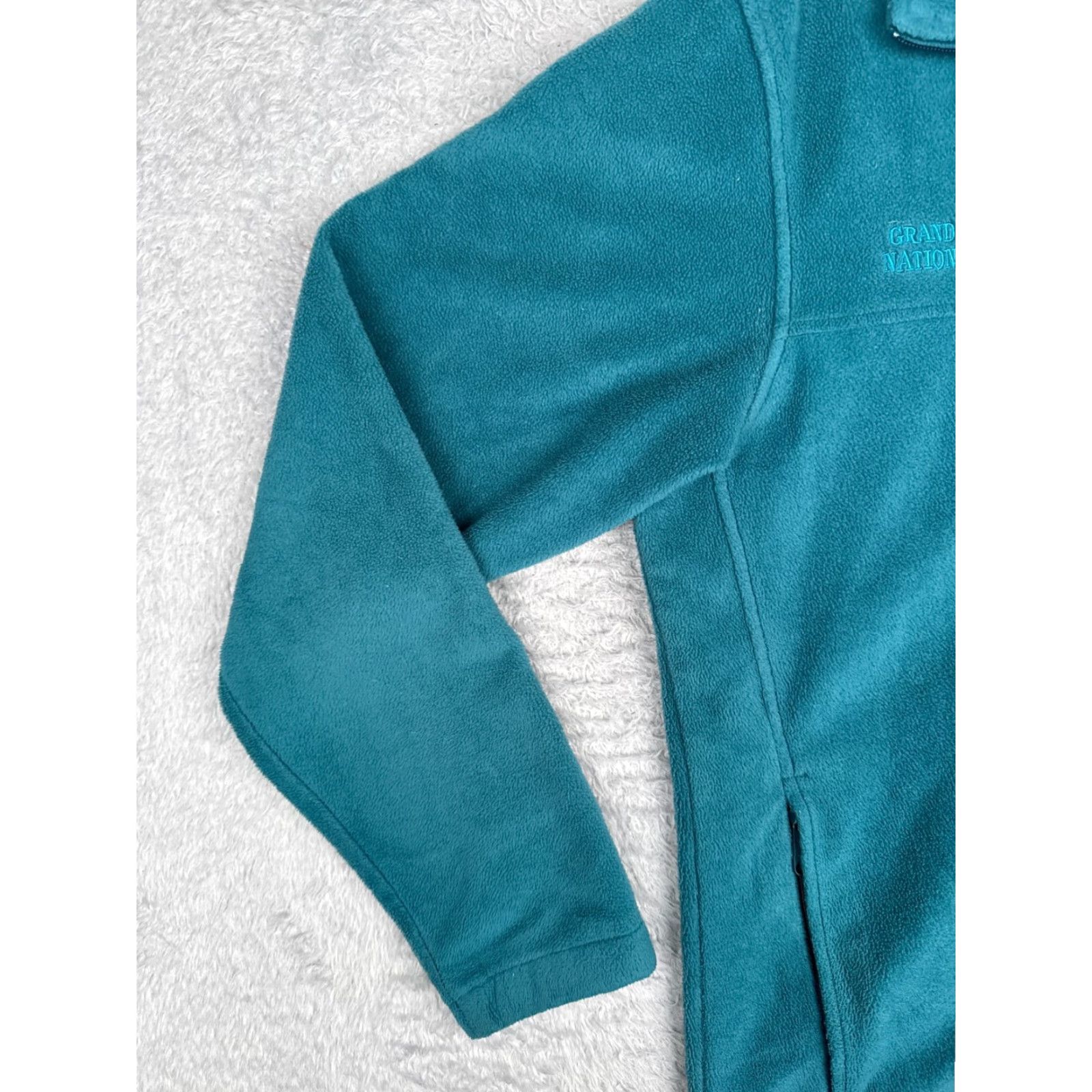 Vintage Columbia Jacket Mens Medium Blue Teal Grand Canyon Park NP Full Zip Poly Fleece Size US M / EU 48-50 / 2 - 3 Thumbnail
