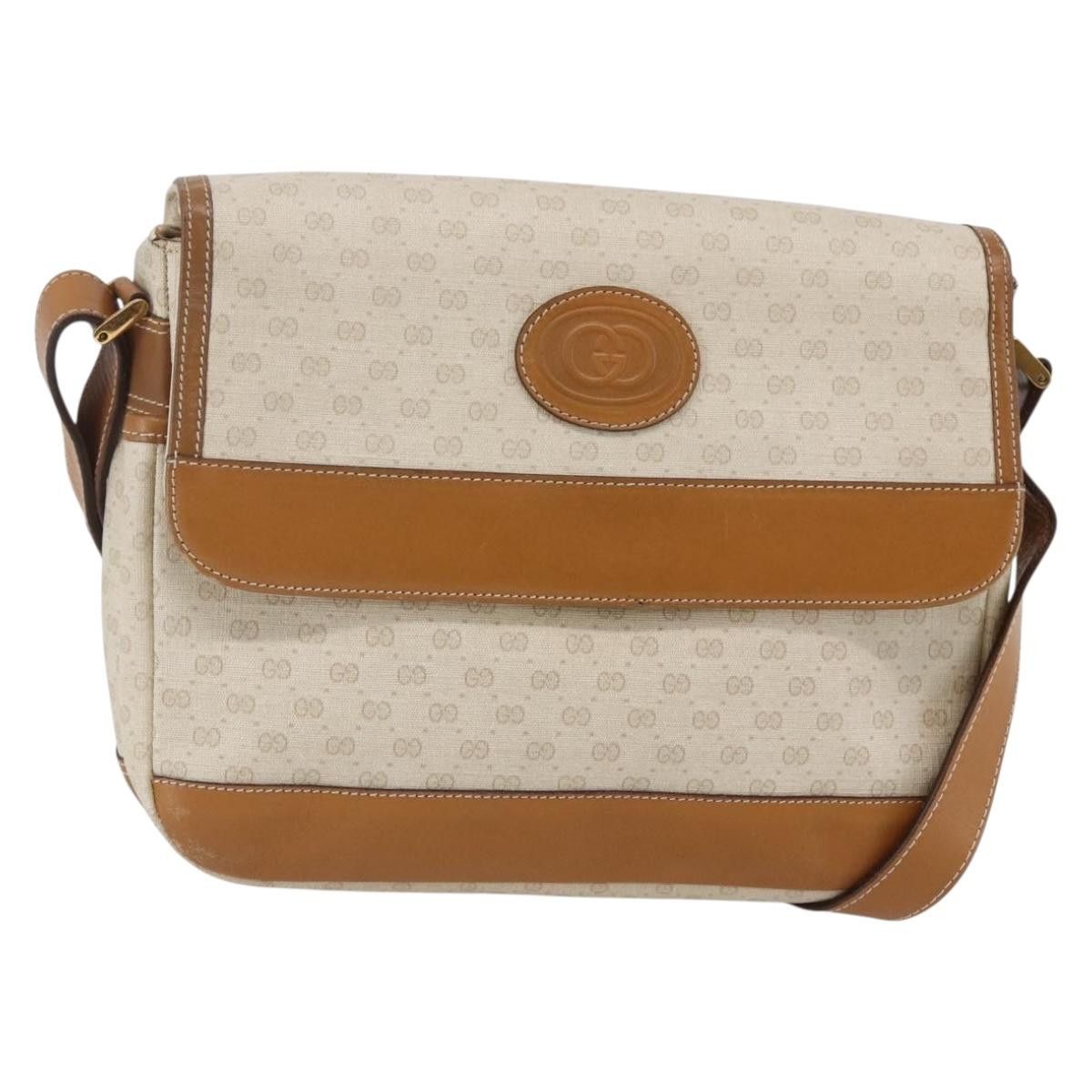 Gucci GUCCI Micro GG Canvas Shoulder Bag Pvc Leather White Size ONE SIZE - 1 Thumbnail