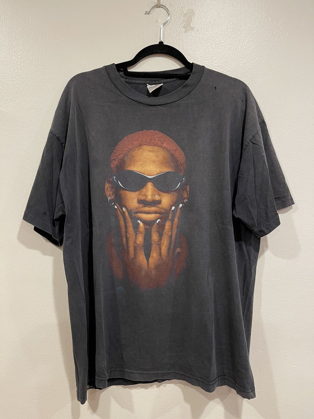 image of Vintage 90's Dennis Rodman Tshirt in Black, Men's (Size XL)