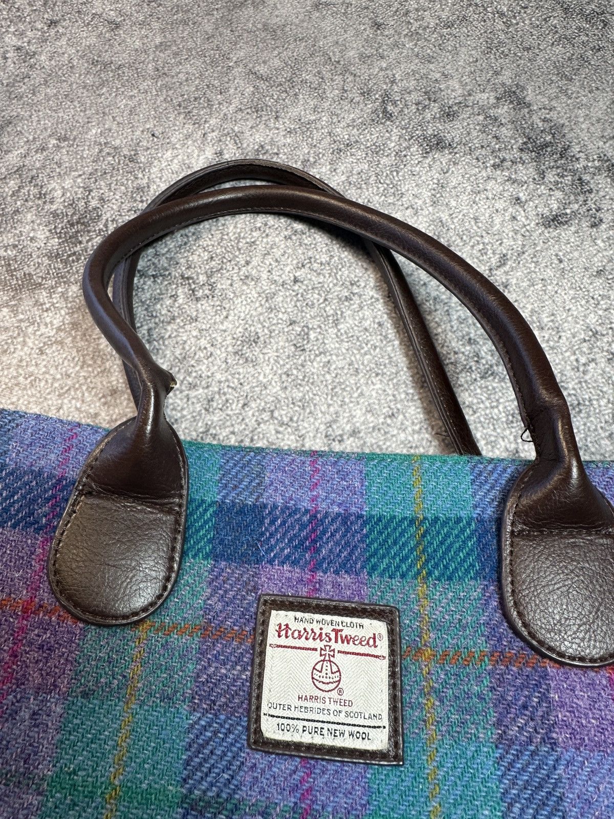 Harris Tweed × Vintage Vintage Harris Tweed Bag Wool UK Style Streetwear Casual Size ONE SIZE - 3 Thumbnail