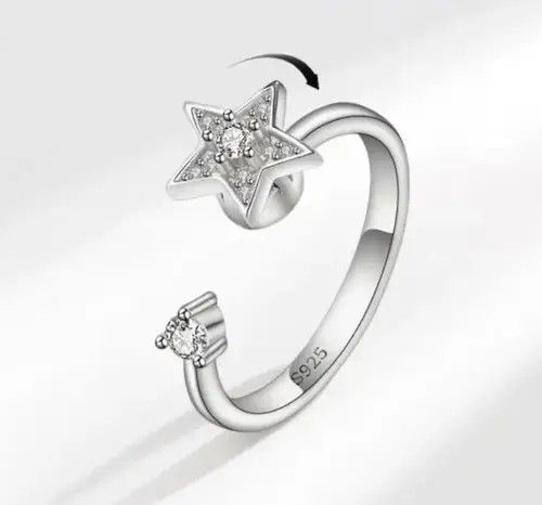 Jewelry Star Spinner Adjustable Ring Size ONE SIZE - 4 Thumbnail