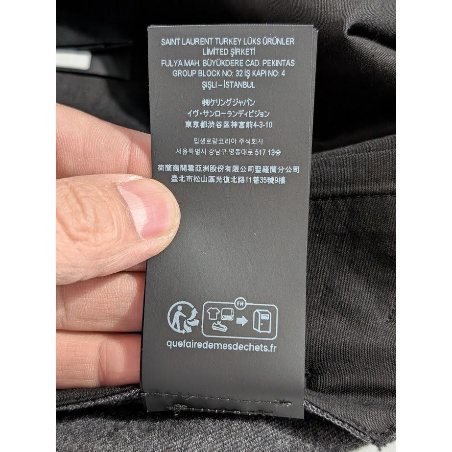 Saint Laurent Paris o1rshd1 Tailleur Rayure Brossee Pant in Gris Anthr Size US 32 / EU 48 - 22 Thumbnail