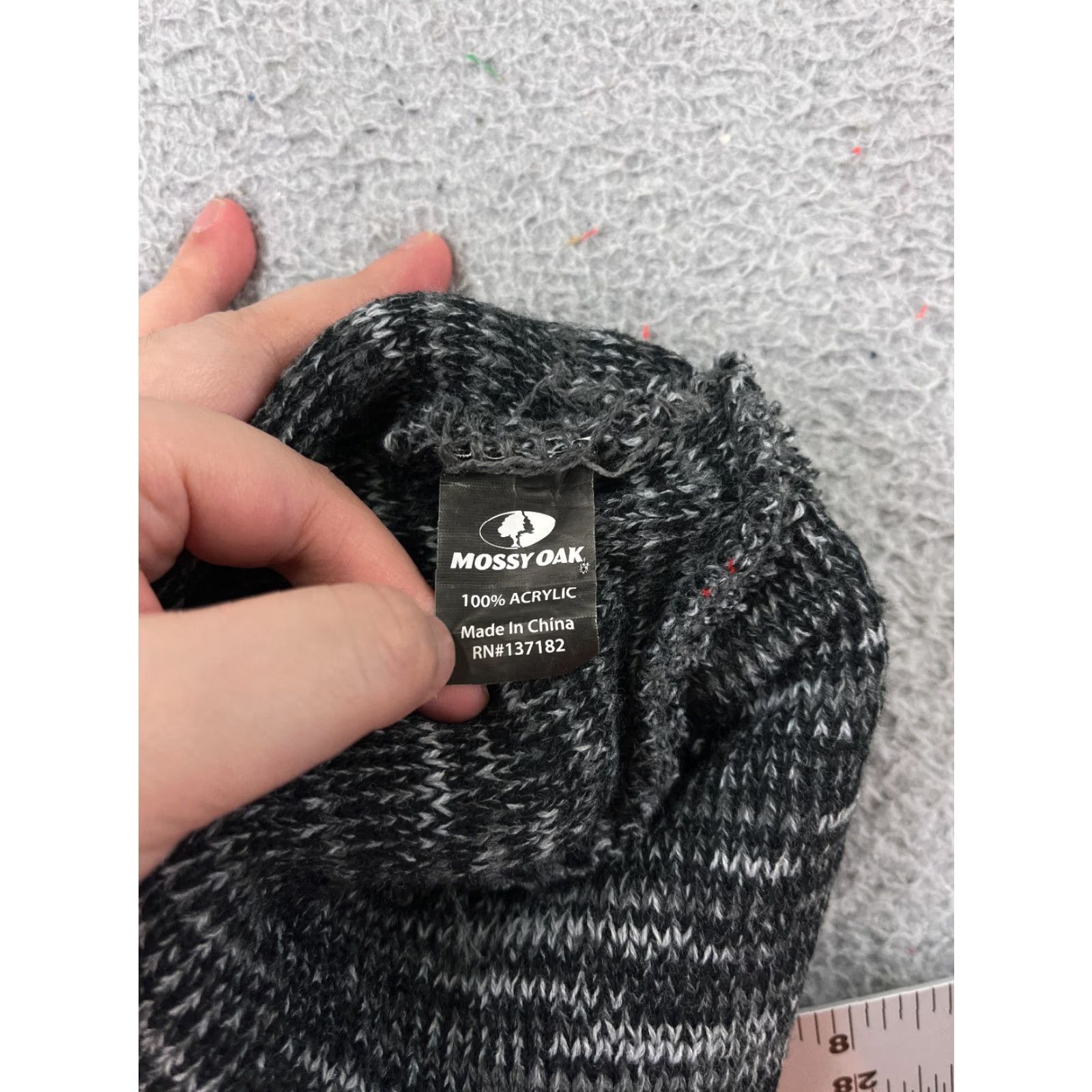 Vintage Mossy Oak Beanie Toque Mens One Size Gray Knit 100% Acrylic Hunt Fish Camp Mossy Oak Hat Beanie Mens One Size Gray Knit 100% Acrylic Hunt Camp Size ONE SIZE - 6 Thumbnail