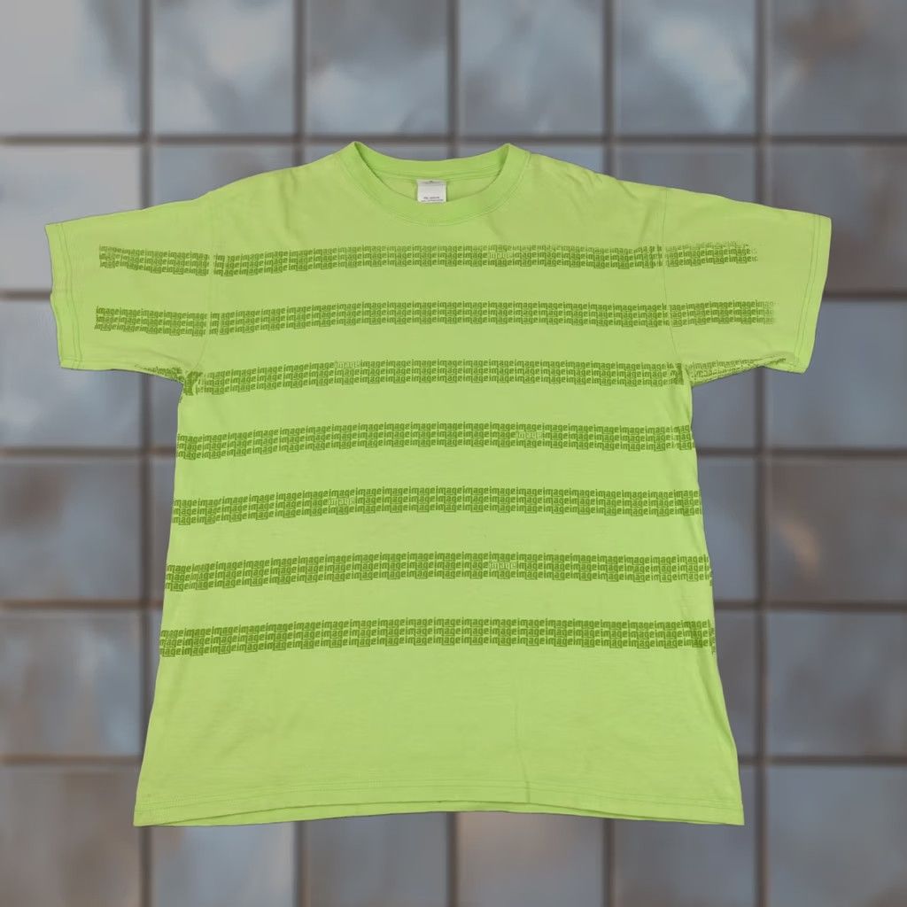Anvil Anvil Shirt Mens Large Green Graphic Neon Image All Over Print AOP Tee Cotton Size US L / EU 52-54 / 3 - 1 Thumbnail