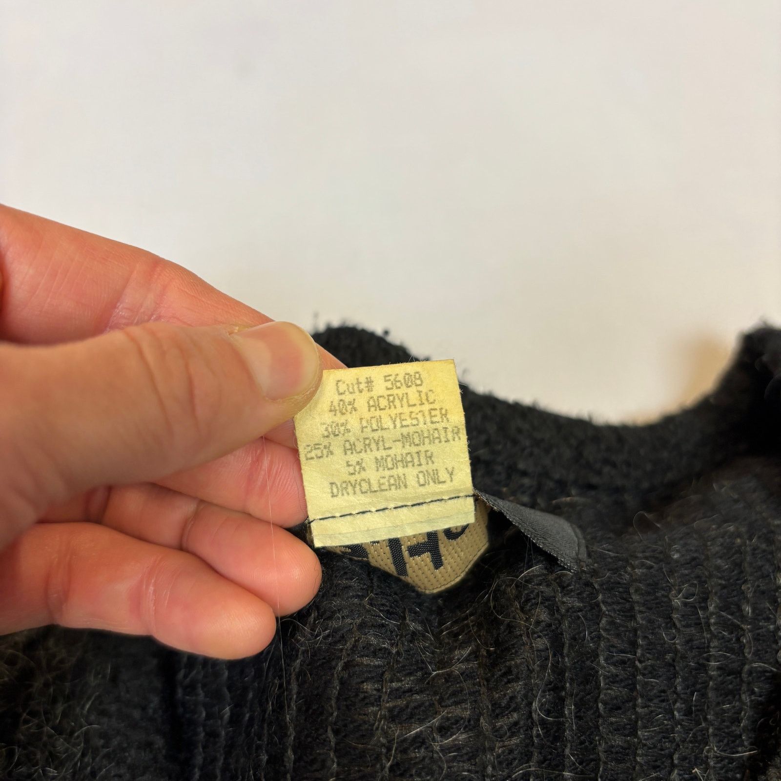 Vintage Vintage 90s GHQ Black Mohair Blend Stripe Men's M Size US M / EU 48-50 / 2 - 5 Thumbnail
