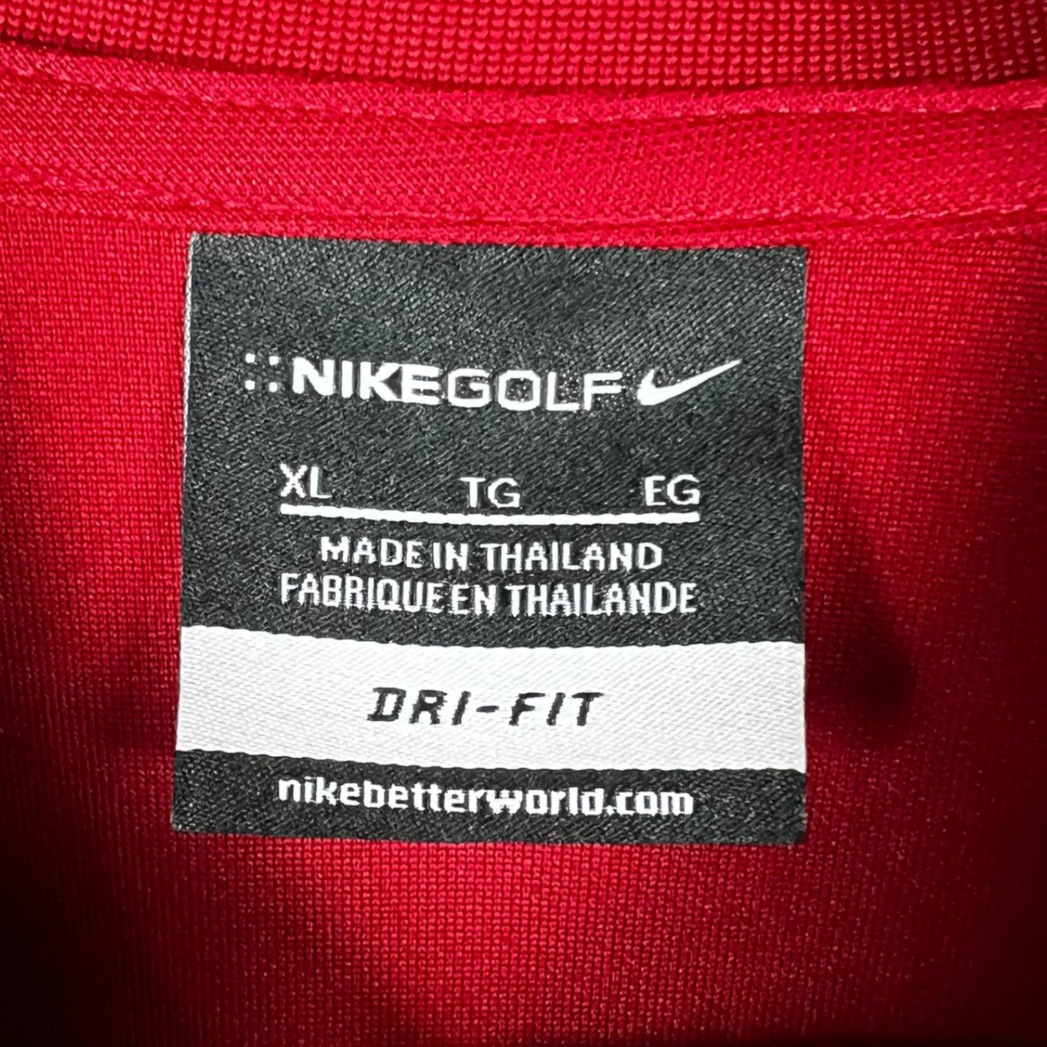 Nike Men's Nike Golf Red Dri-Fit Swoosh Logo Polo - Size XL Size US XL / EU 56 / 4 - 3 Thumbnail
