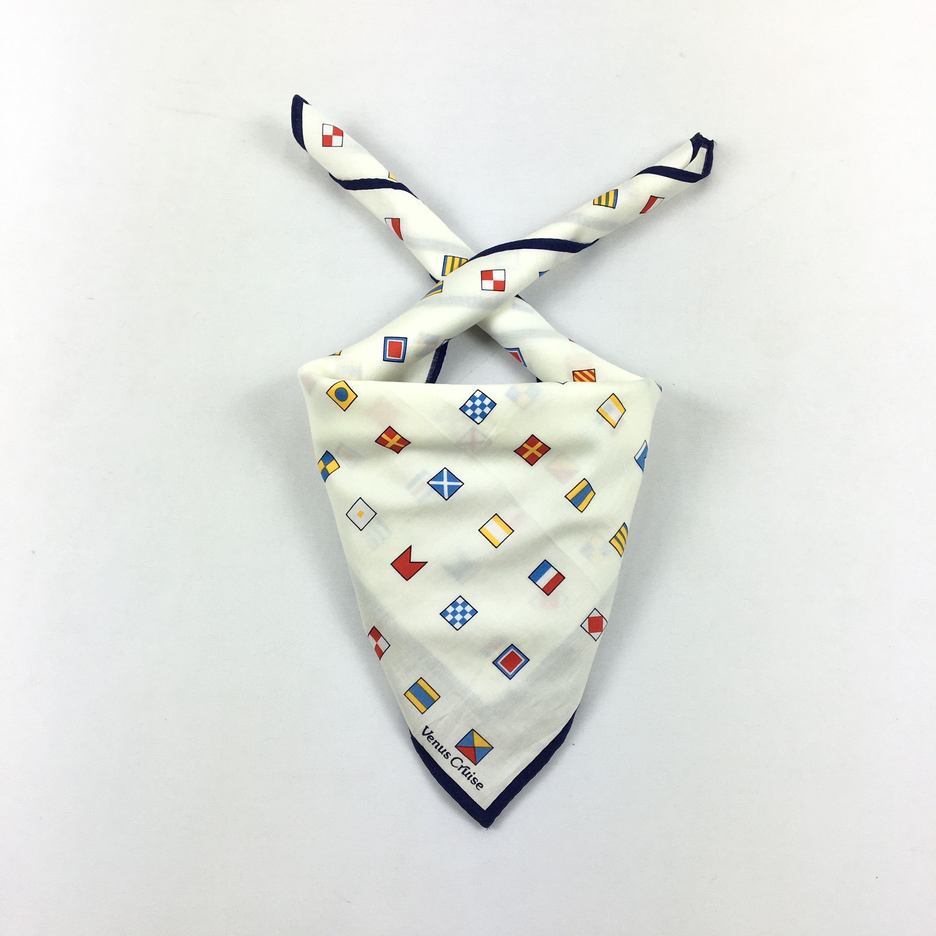 Vintage Vintage 90s Venus Cruise Handkerchief Bandana Pocket Square Size ONE SIZE - 1 Thumbnail