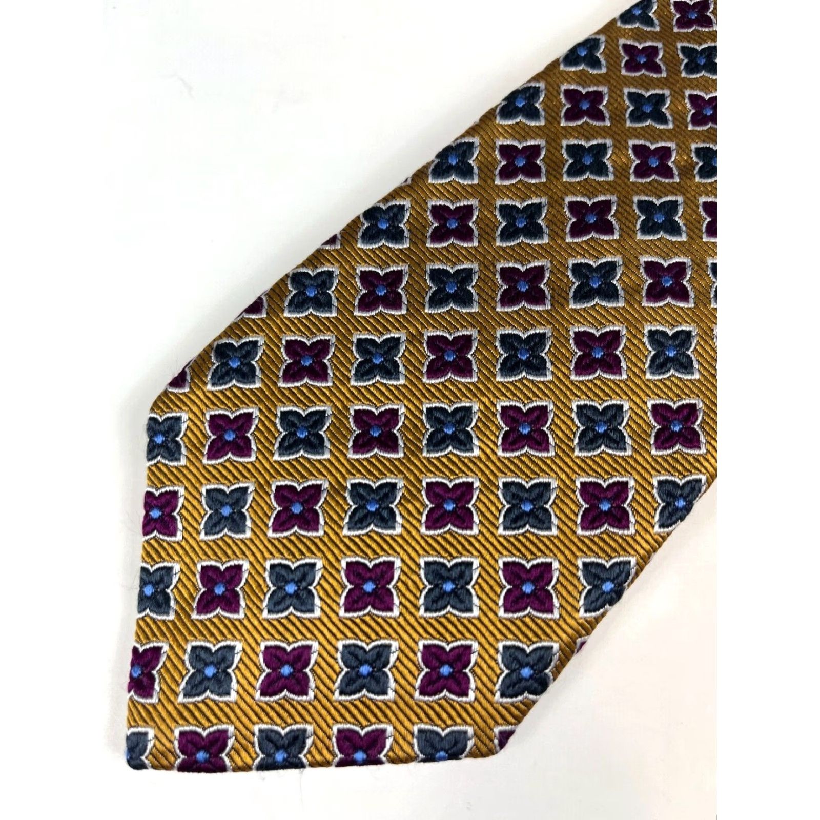 Vintage Trafalgar Men's Woven Silk Tie Made in USA Size ONE SIZE - 4 Thumbnail
