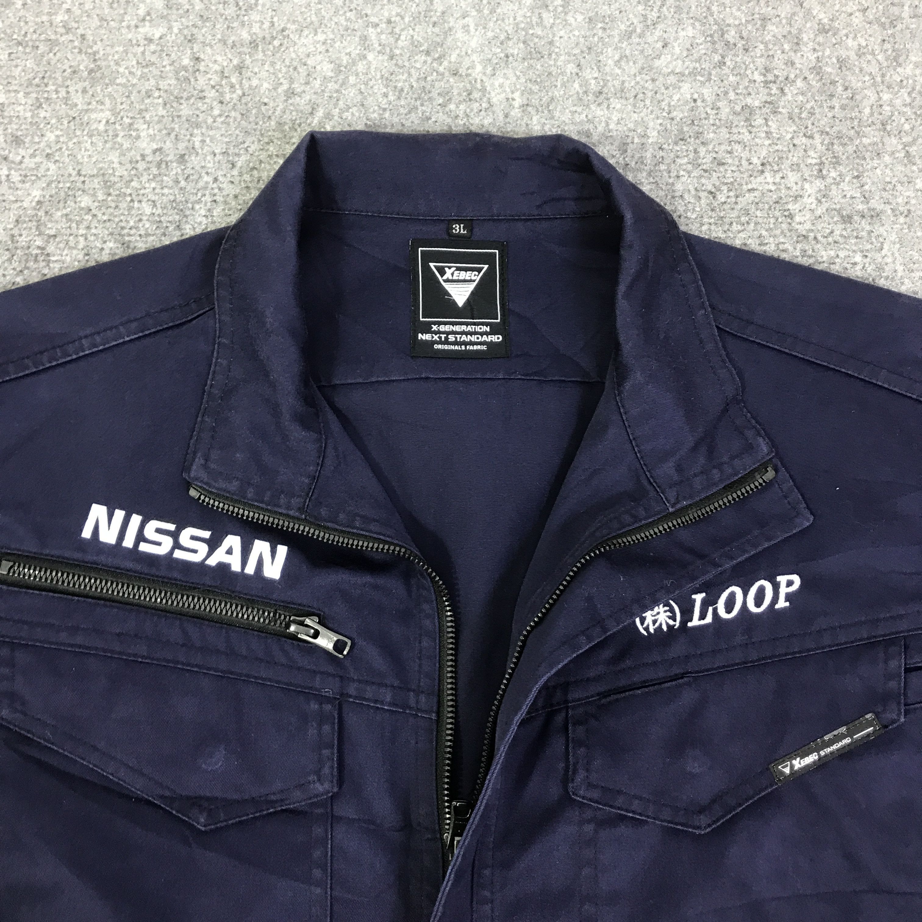 Japanese Brand nissan calsonic racing F1 japan navy custom jacket K97B14 Size US L / EU 52-54 / 3 - 6 Thumbnail