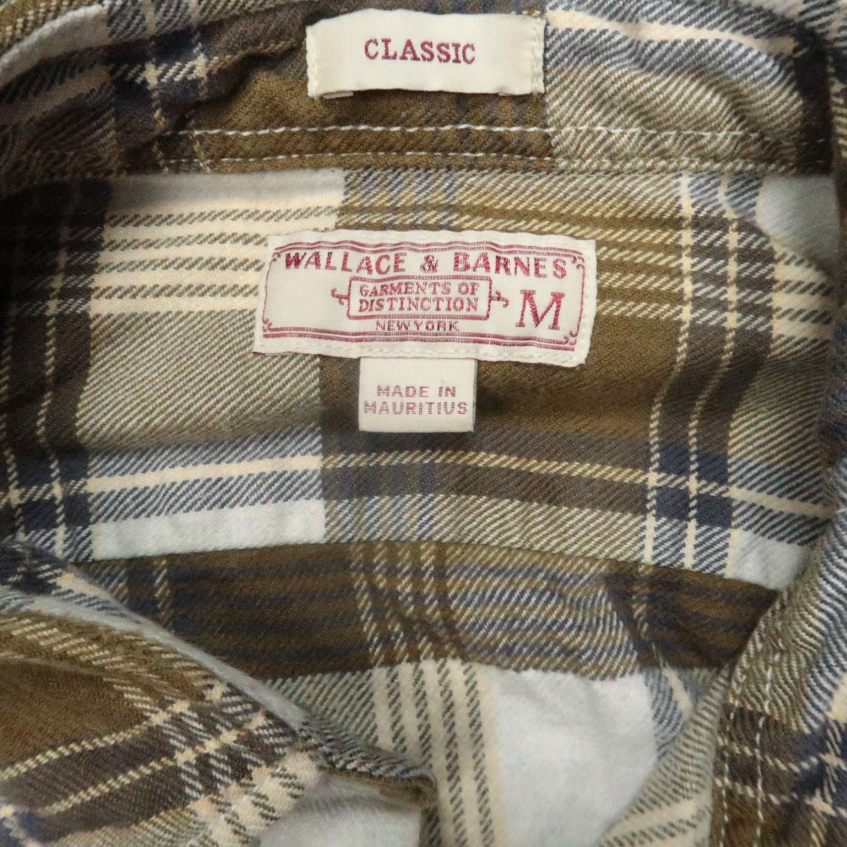 Wallace & Barnes Wallace & Barnes Shirt Mens Medium Brown Plaid Flannel Button-Up Long Sleeve Cotton Size US M / EU 48-50 / 2 - 3 Thumbnail