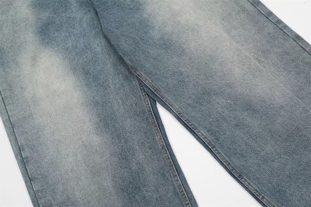 Japanese Brand × Jean Men's loose distressed washed denim wide-leg pants Size US 34 / EU 50 - 7 Thumbnail