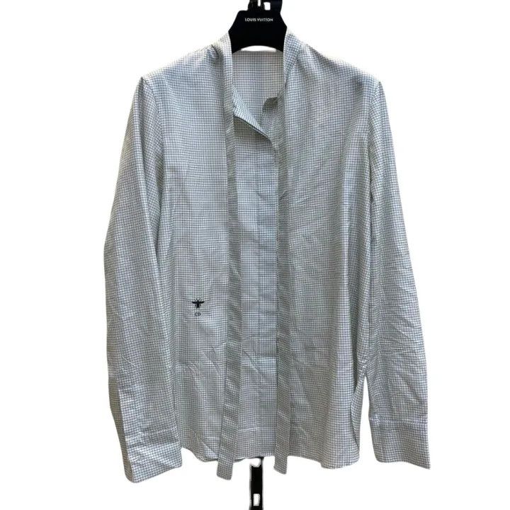 Dior Dior Classic Bee Embroidered Silk Shirt 0079 Size M / US 6-8 / IT 42-44 - 1 Thumbnail