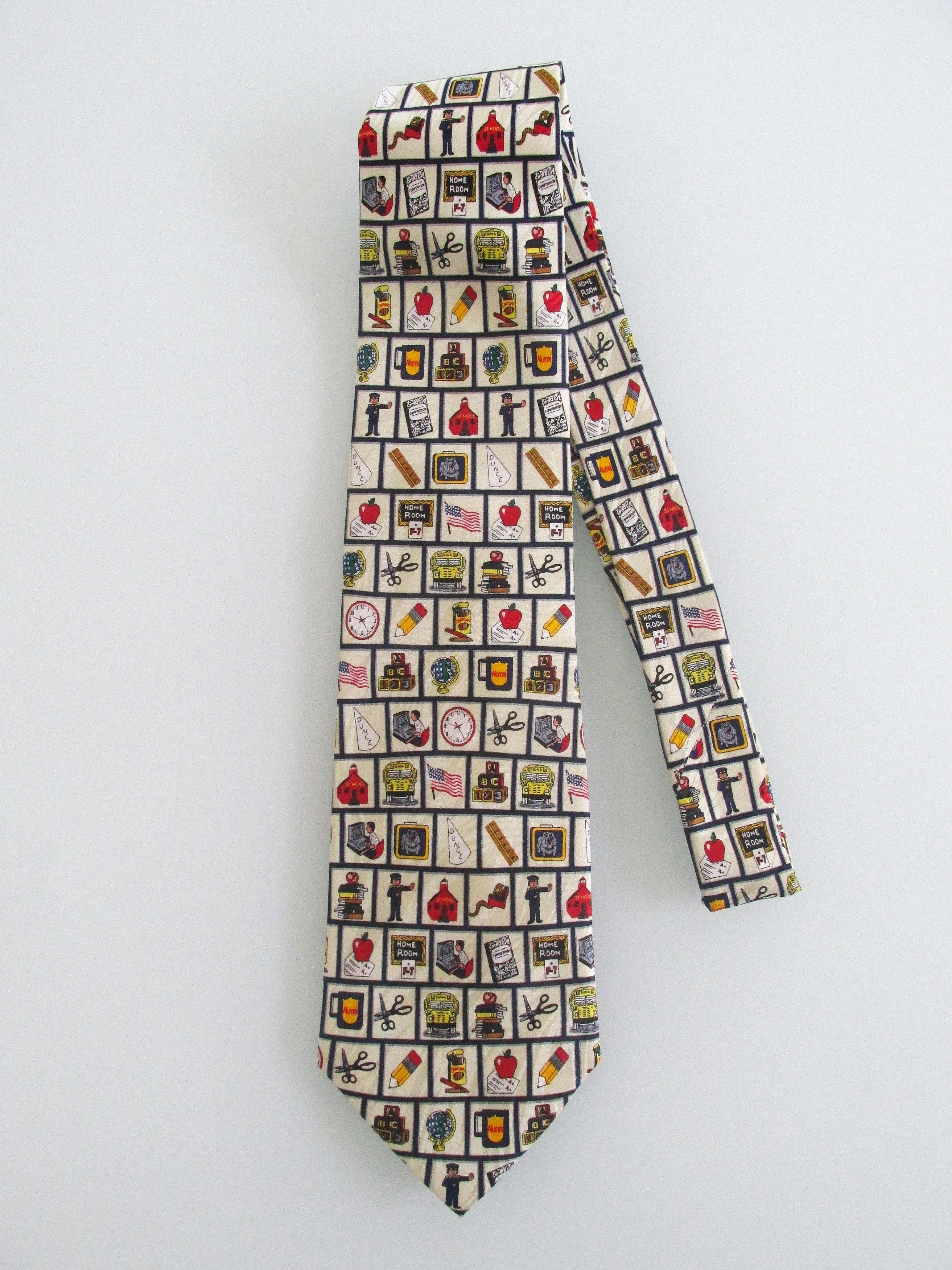 Other Museum Artifacts (NWT) "School Days" Men's Silk Tie Size ONE SIZE - 1 Thumbnail