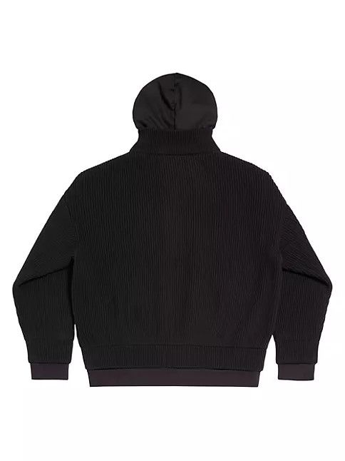 Balenciaga o1mt1gz0125 Unity Sports Icon Layered Zip-Up Hoodie in Black Size US M / EU 48-50 / 2 - 2 Thumbnail