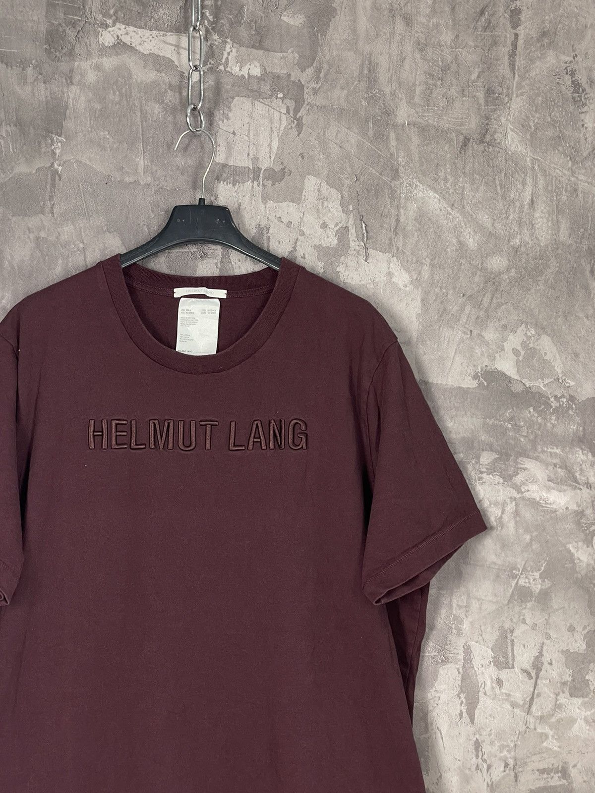 Helmut Lang Helmut Lang Big Logo Unisex Luxury T shirt Size US XXL / EU 58 / 5 - 4 Thumbnail