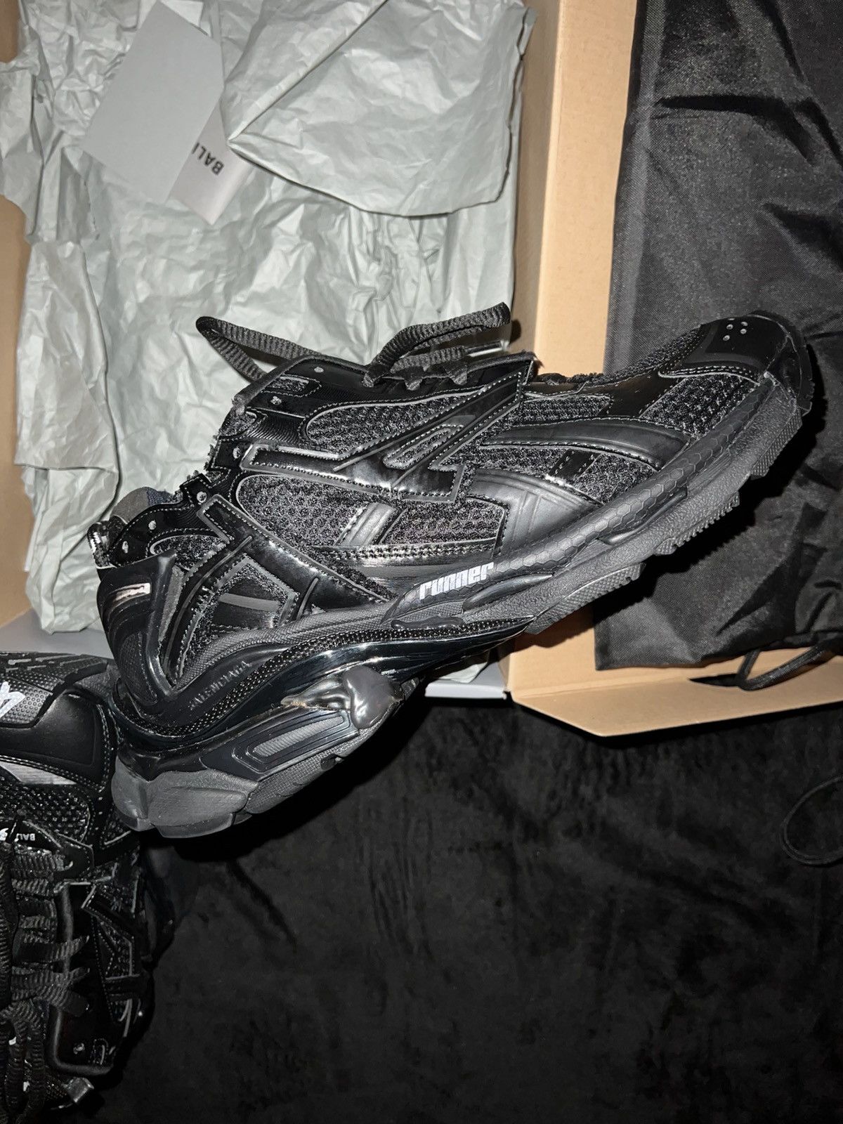 Balenciaga Balenciaga Runner “Triple Black” Made in Italy Size US 11 / EU 44 - 9 Thumbnail