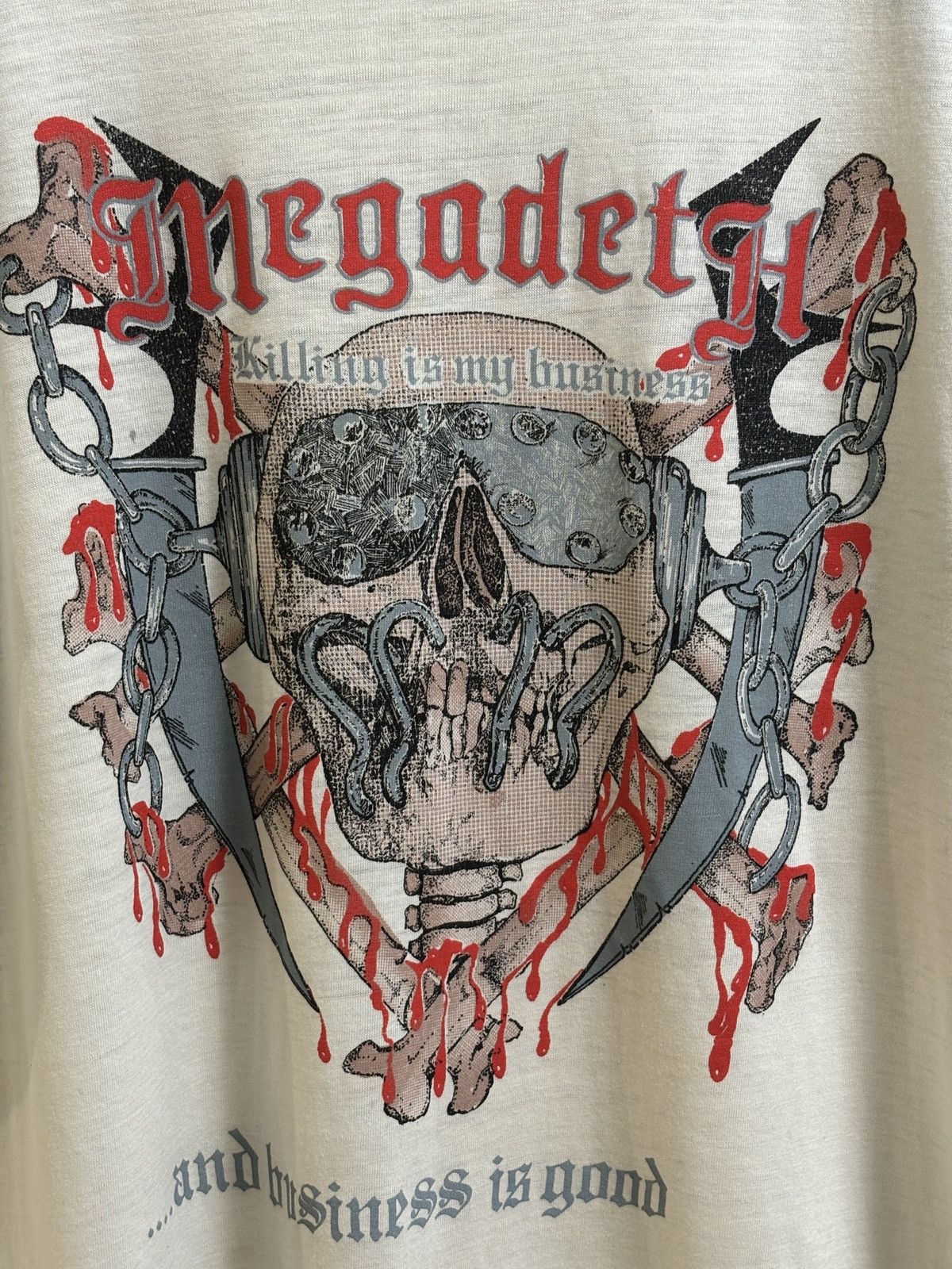 Vintage Vintage Rare 1985 Megadeth Last Rites Raglan Size US M / EU 48-50 / 2 - 2 Thumbnail