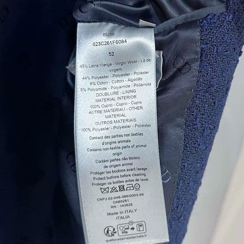 Dior Solid Double Breasted Blazer by Dior-2505 Size US L / EU 52-54 / 3 - 6 Thumbnail