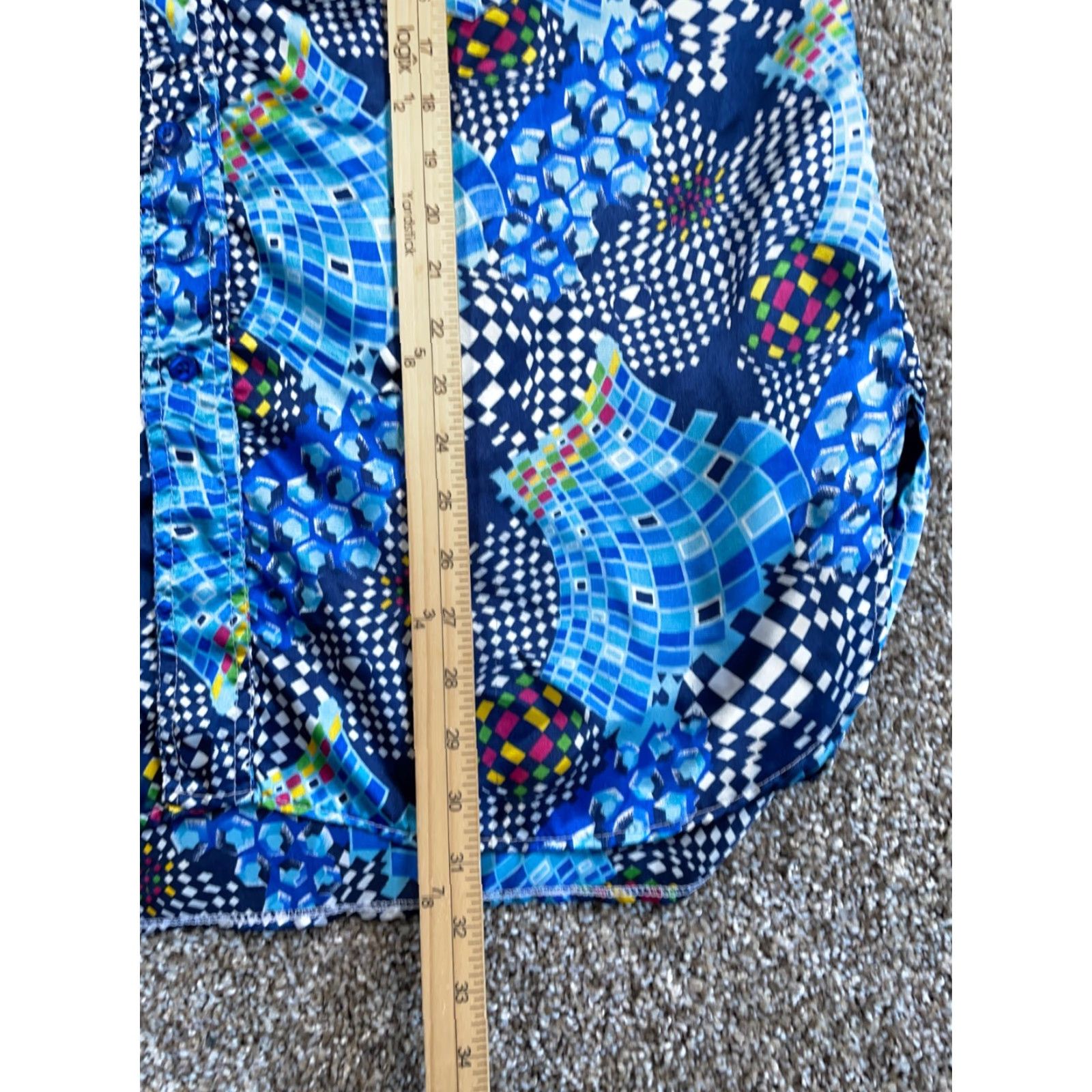 Vintage VINTAGE VTG 233 Broadway Abstract Pattern Shirt Adult Large Blue Disco Hippie Relaxed Size US L / EU 52-54 / 3 - 7 Thumbnail