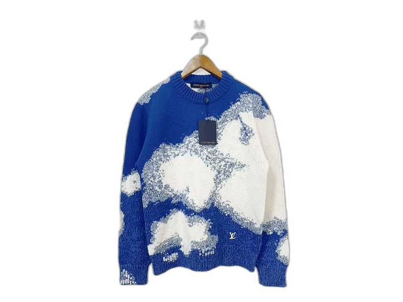 Louis Vuitton Louis Vuitton Blue Sky Cloud Knit Sweater Size US S / EU 44-46 / 1 - 1 Thumbnail