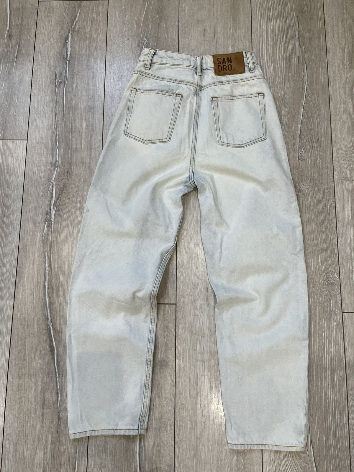 Sandro SANDRO Abelia Snow Wash High Waist Jeans Size 34 Size 24" / US 00 / IT 34 - 12 Thumbnail