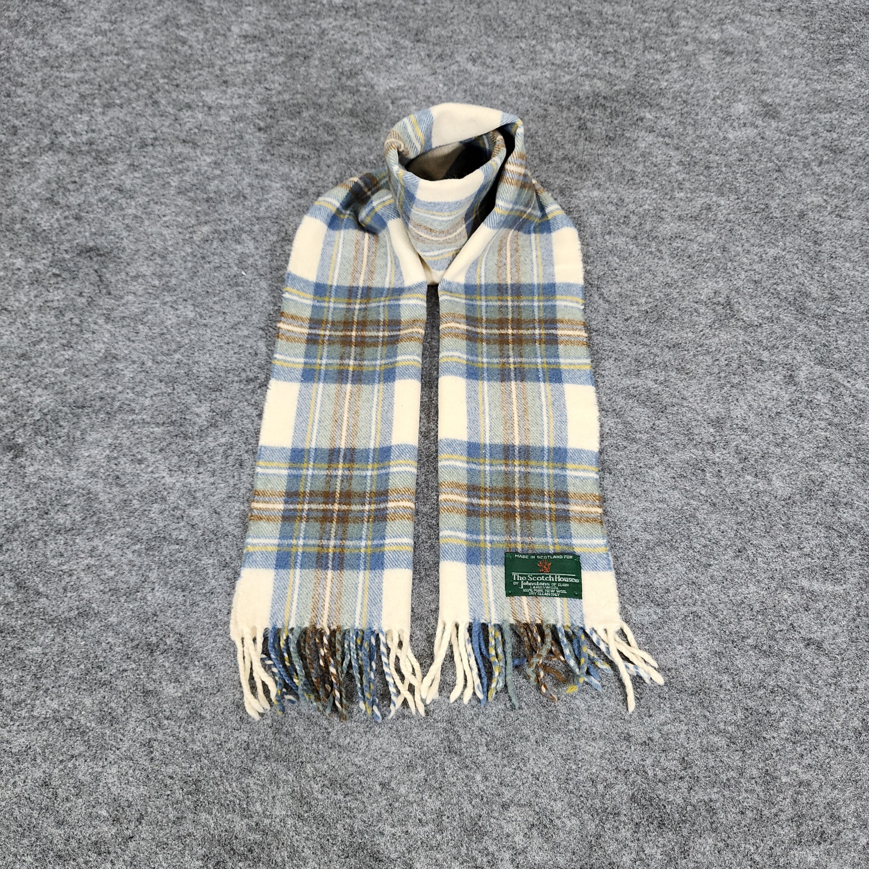 Johnstons Of Elgin × Vintage Johnstons of Elgin Scarf # Muffler # Neckwear # D075 Size ONE SIZE - 1 Thumbnail