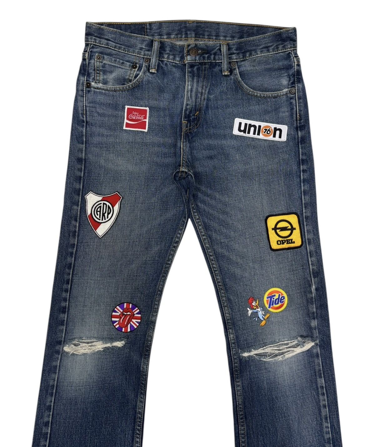 Levi's LEVIS 527 PATCHES DISTRESSED DENIM JEANS Size US 31 - 5 Thumbnail