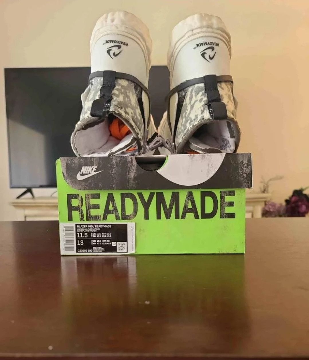 Nike × READYMADE READYMADE X Blazer Mid white Camo Size US 11.5 / EU 44-45 - 3 Thumbnail