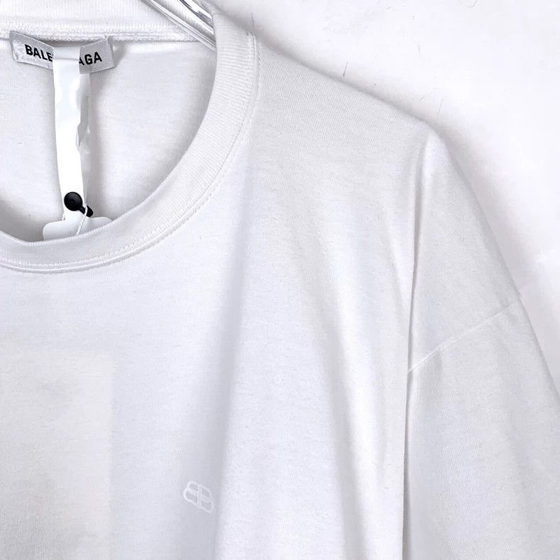 Balenciaga Balenciaga White logo embroidered crew neck cotton short s Size US M / EU 48-50 / 2 - 3 Thumbnail