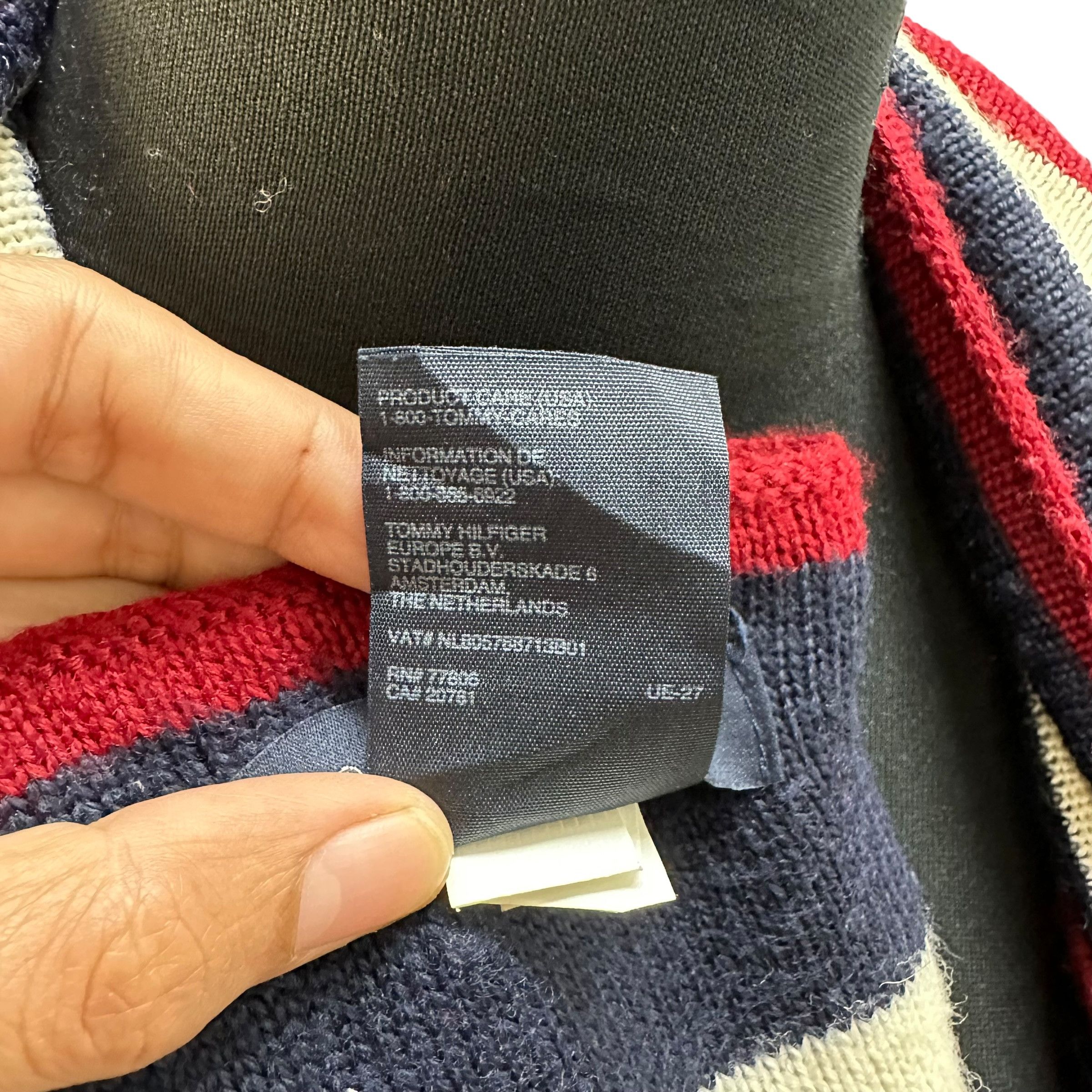 Tommy Hilfiger TOMMY HILFIGER Striped Big Logo Muffler Neckwear #A65-1556 Size ONE SIZE - 7 Thumbnail