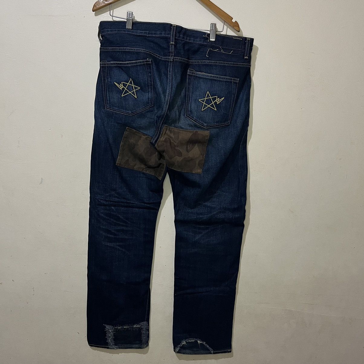 Bape Rare OG Bape Sta Patchwork Denim Pants Size US 38 / EU 54 - 13 Thumbnail