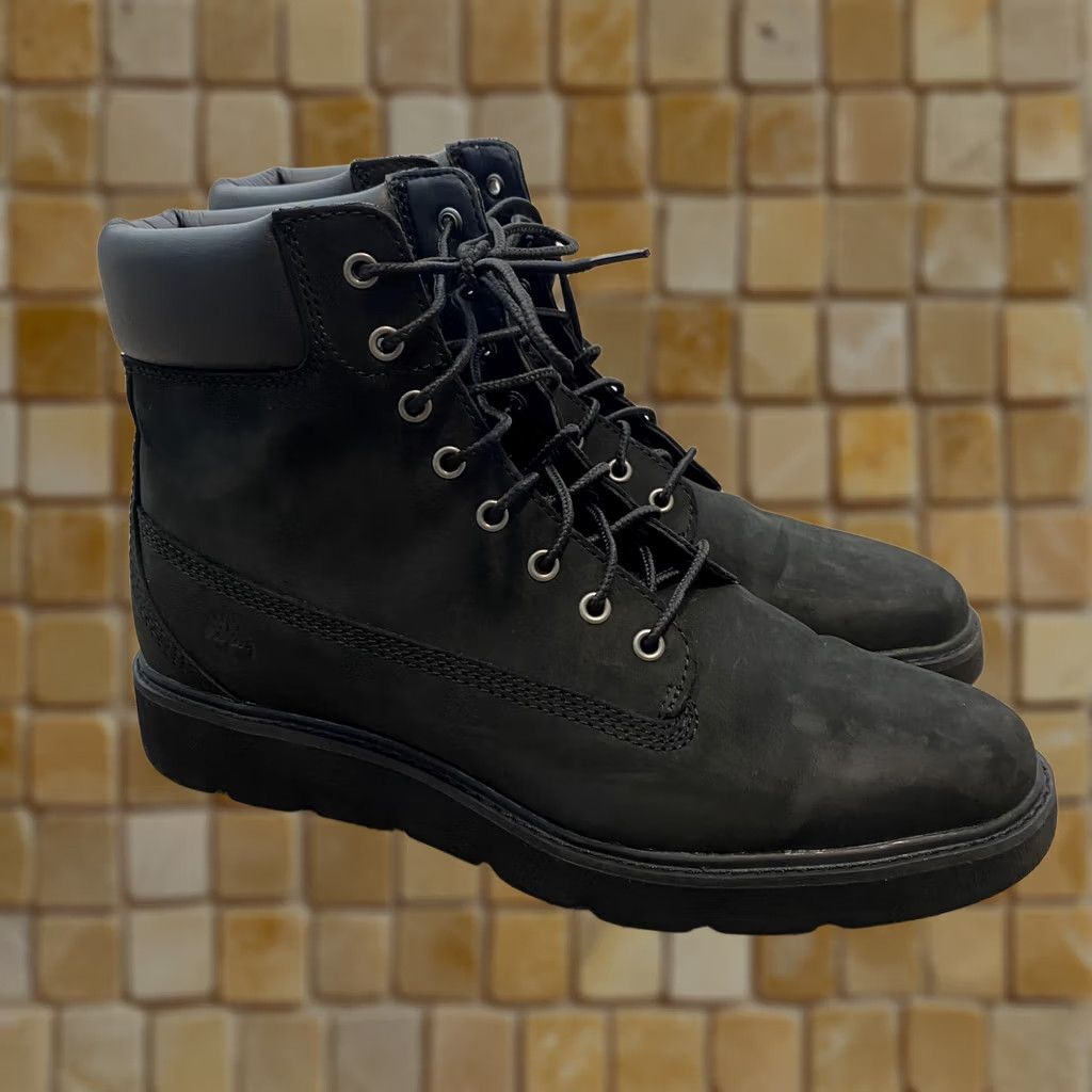Timberland Timberland Boots Womens Size 10 Black Nubuck Ankle Combat Lace Up A15TM Size US 10 / IT 40 - 1 Thumbnail