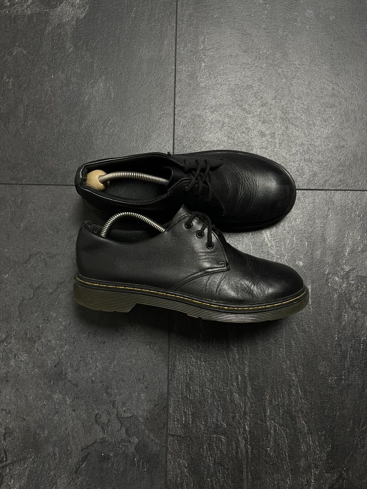 Dr. Martens × Vintage Dr Martens Oxford Shoes Black 1461 Smooth Leather Casual Size US 6 / EU 39 - 1 Thumbnail