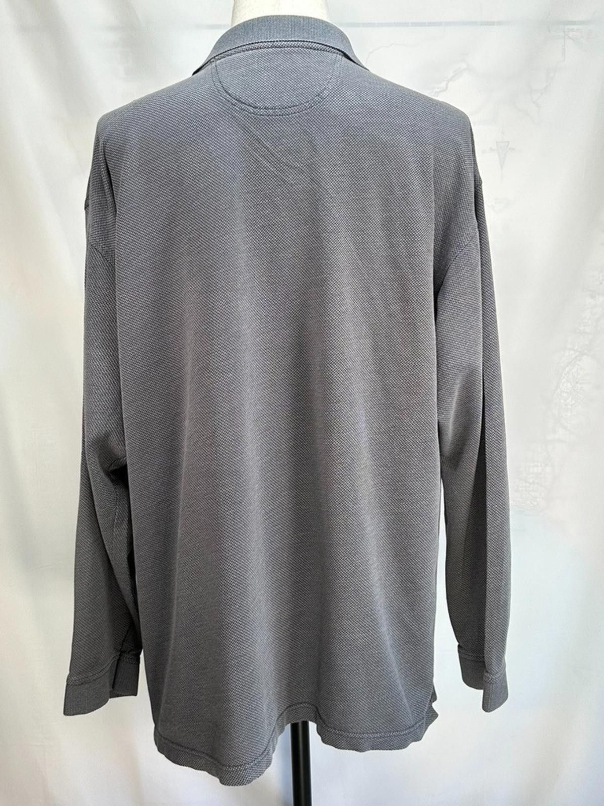 Izod Izod 1/4 Button Knit Long Sleeve Pullover Shirt Gray Mens XL Size US XL / EU 56 / 4 - 2 Thumbnail