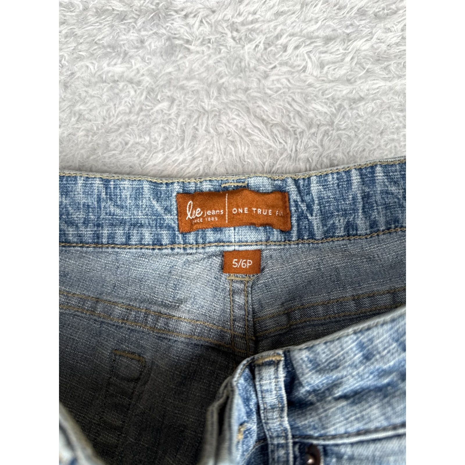Lee Lee Jeans Women Bootcut Jeans 6P Blue Denim Cotton Blend Stretch Mid Rise 27x27 Petite Size 28" / US 6 / IT 42 - 6 Thumbnail
